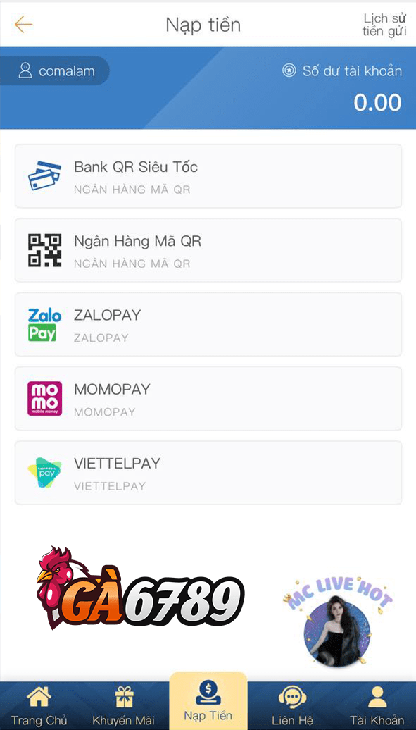 5 phương thức nạp tiền tại GA6789 5 phương thức nạp tiền tại GA6789