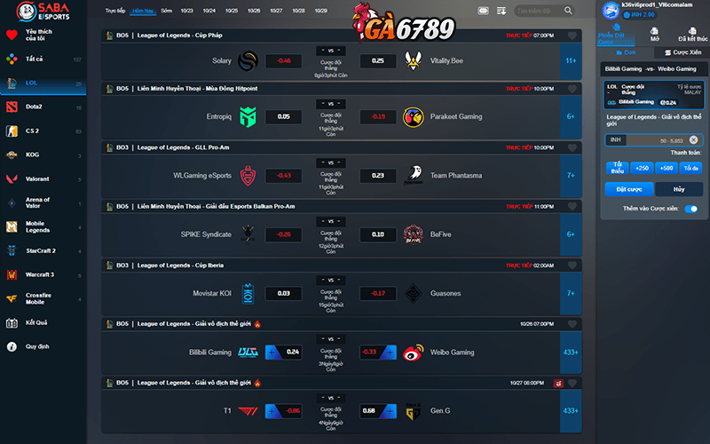 Các bước tham gia cá cược Esports tại GA6789 Các bước tham gia cá cược Esports tại GA6789