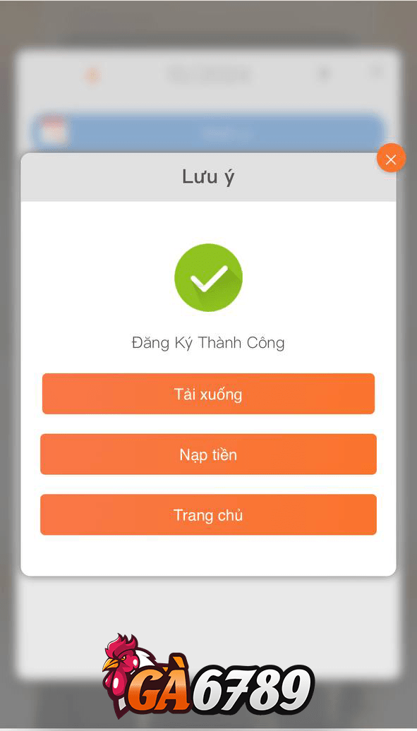 Đăng ký GA6789 thành công Đăng ký GA6789 thành công