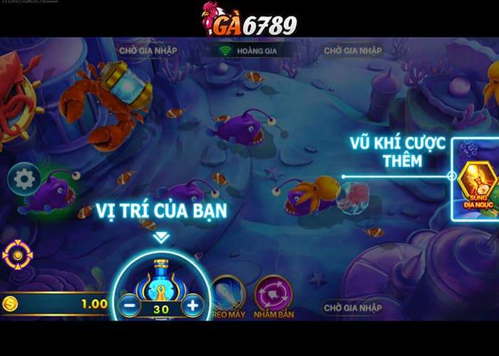 Giao diện chính của bắn cá Hải Huyền Thoại GA6789 Giao diện chính của bắn cá Hải Huyền Thoại GA6789